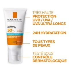LA ROCHE-POSAY Anthelios UVMune 400 Crème Solaire Visage SPF 50+ Parfumée - Contenance : 50 Ml -Jequiti Shop 616e7468656c696f732d75766d756e652d3430302d6372656d652d736f6c616972652d7669736167652d7370662d35302d70617266756d65652d313bd5603c