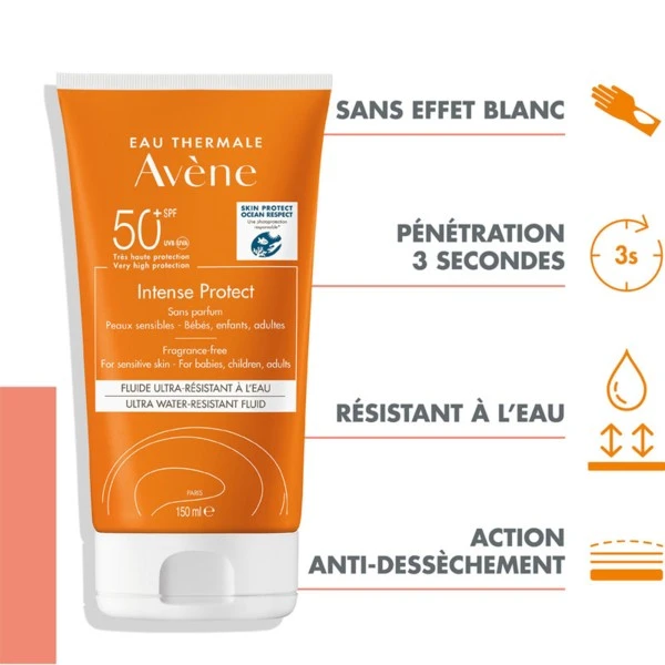Avène Intense Protect Fluide Solaire SPF 50+ - Contenance : 150 Ml 2 Avène Intense Protect Fluide Solaire SPF 50+ - Contenance : 150 Ml – Image 2
