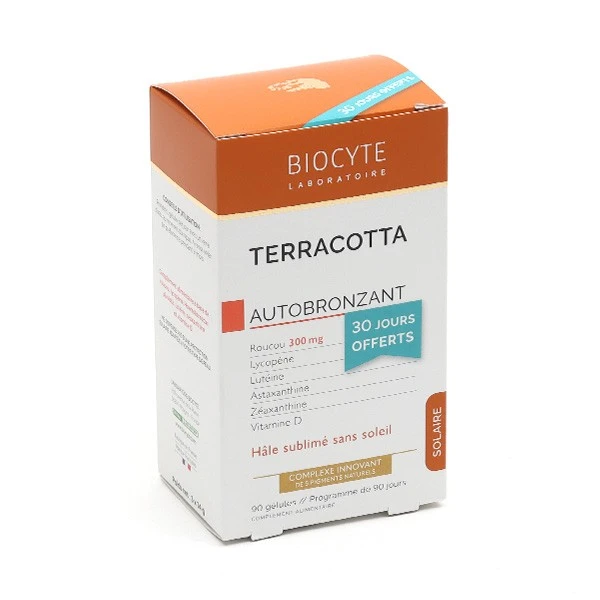 Biocyte Terracota Autobronzant Gélules - Contenance : 90 Gélules 4 Biocyte Terracota Autobronzant Gélules - Contenance : 90 Gélules – Image 4