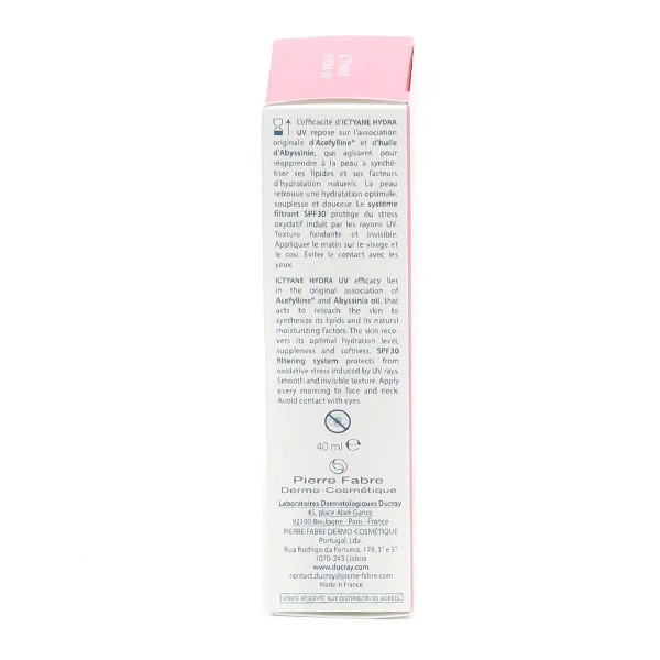 Ducray Ictyane Hydra UV Crème Légère - Contenance : 40 Ml 1 Ducray Ictyane Hydra UV Crème Légère - Contenance : 40 Ml