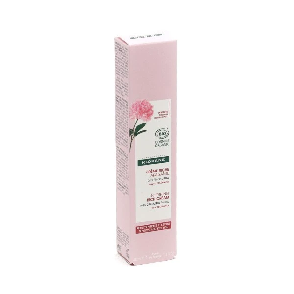 Klorane Crème Riche Apaisante à La Pivoine Bio - Contenance : 40 Ml 3 Klorane Crème Riche Apaisante à La Pivoine Bio - Contenance : 40 Ml – Image 3
