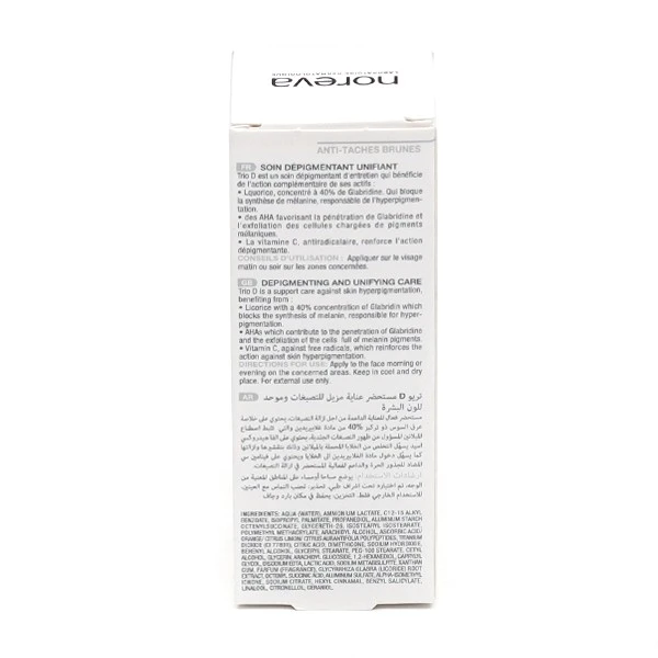 Noreva Trio D Soin Dépigmentant Unifiant - Contenance : 30 Ml 1 Noreva Trio D Soin Dépigmentant Unifiant - Contenance : 30 Ml