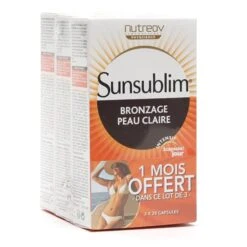 Sunsublim Bronzage Peau Claire Capsules - Contenance : 28 Capsules -Jequiti Shop 6e757472656f762d73756e7375626c696d2d62726f6e7a6167652d706561752d636c616972652d3378323863617073756c65732d66616365fa164b0b