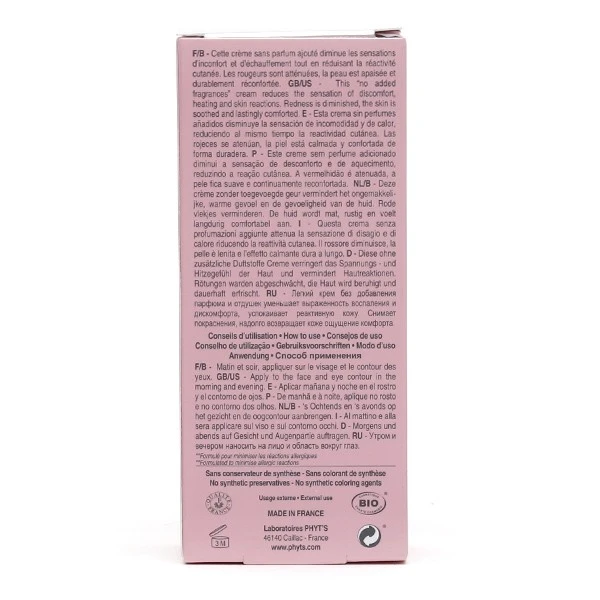 Phyt's Sensi Phyt's Crème Apaisante Bio - Contenance : 40 G 1 Phyt's Sensi Phyt's Crème Apaisante Bio - Contenance : 40 G
