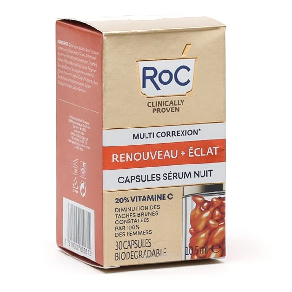 Roc Multi Correxion Capsules Sérum Nuit Renouveau Eclat - Contenance : 30 Capsules 3 Roc Multi Correxion Capsules Sérum Nuit Renouveau Eclat - Contenance : 30 Capsules – Image 3