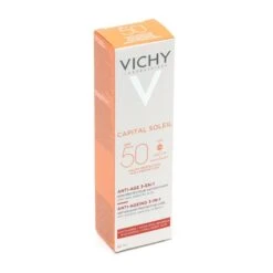 Vichy Capital Soleil Solaire Anti-âge 3 En 1 SPF 50 - Contenance : 50 Ml -Jequiti Shop 76696368792d6361706974616c2d736f6c65696c2d616e74692d6167652d332d656e2d312d73706635302d35306d6c2d666163651d57b737