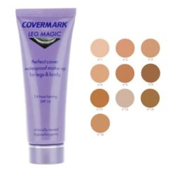 Covermark Leg Magic Fond De Teint SPF 16 50 Ml - Teintes : 1 - Beige Pâle 27 Covermark Leg Magic Fond De Teint SPF 16 50 Ml - Teintes : 1 - Beige Pâle -Jequiti Shop moulins cosmetics covermark maquillage camouflage jambes et corps spf16 option